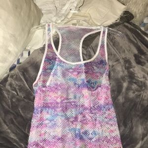 Colorful Fishnet PINK Tank Top